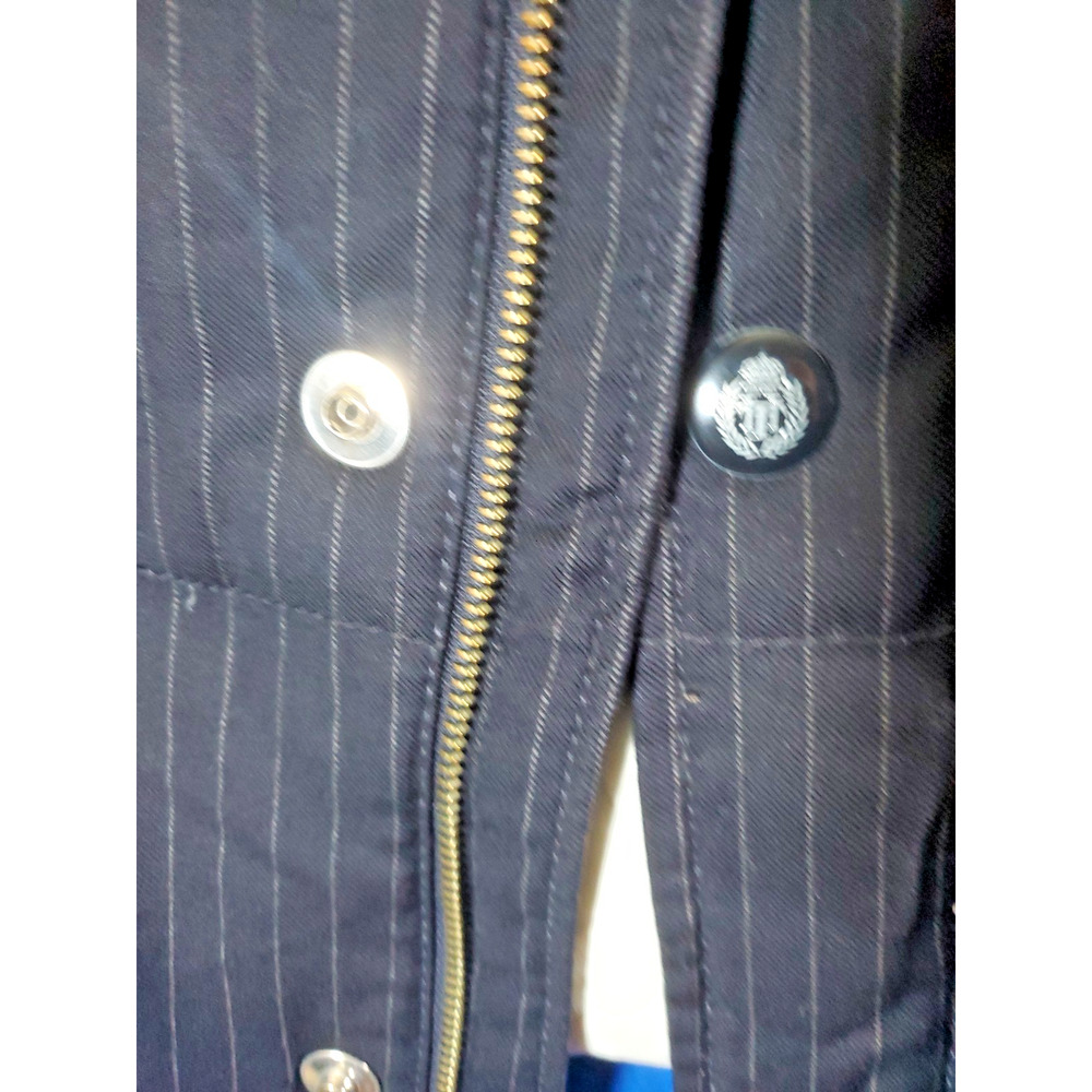 Tommy Hilfiger Men XL Pinstripe Puffer Vest Wool Blend Full Zip Snap Insulated - Picture 11 of 16